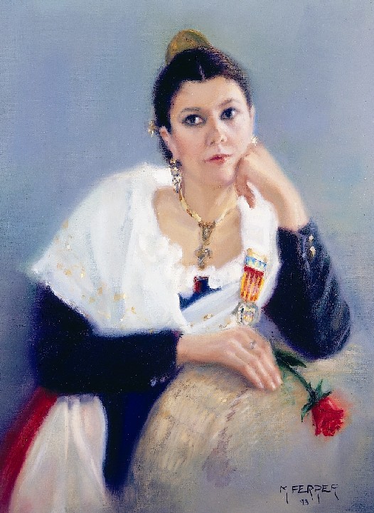 Marivi Ferrandis com a Regina dels Jocs Florals de la Ciutat i Regne de Val&eacute;ncia